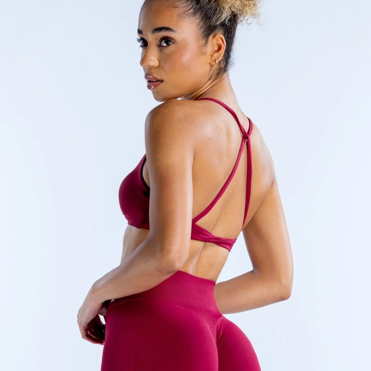 No Logos Twist Back Reggiseno Push-up Yoga Abbigliamento sportivo Palestra Abbigliamento sportivo Fitness Top Movement Intimo Dry Fit Top da corsa per le donne