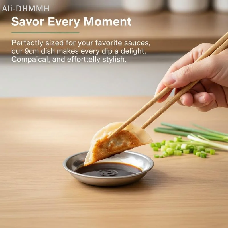 Stainless Steel Sauce Dishes BPA Free Rust Proof Food Safe  Mini Dipping Plates for Home Kitchen Sushi Soy Sauce Serving