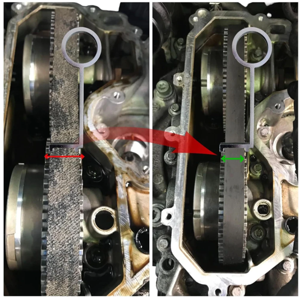 2Pcs Car Engine Timing Belt Checking Tool For Toyota For Opel 1.0 And 1.2 Engine Timing Belt Test Tool G-0109-6 1643190080