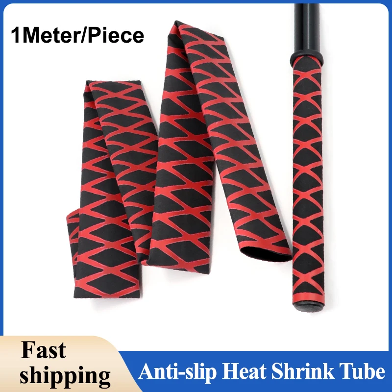 

1M Anti Slip Heat Shrink Tube for Fishing Rod Double Colors DIY Handle Insulated Handle Grip 20/22/25/30/35mm Fishing Accessorie