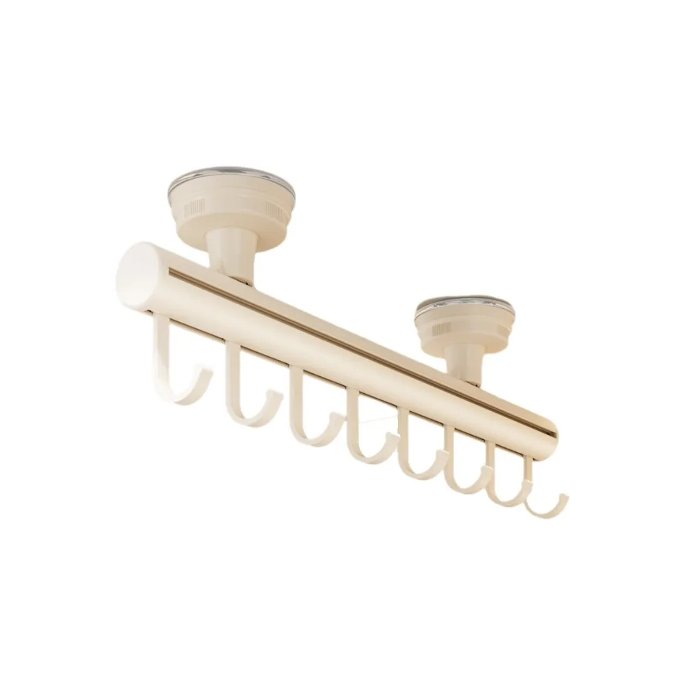 

Space Saving Sliding Wardrobe Hooks Removable Moisture-proof Pull-Out Clothes Hanger Adjustable No-Drill Vest Hook Wall Mounting