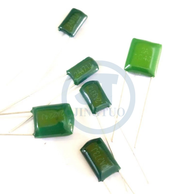 CL11 Metallized Polyester Film Capacitor 100V 2A102/123/124/152/183/221/222/272/681/683/821/822/823J 2A103J 104J100V