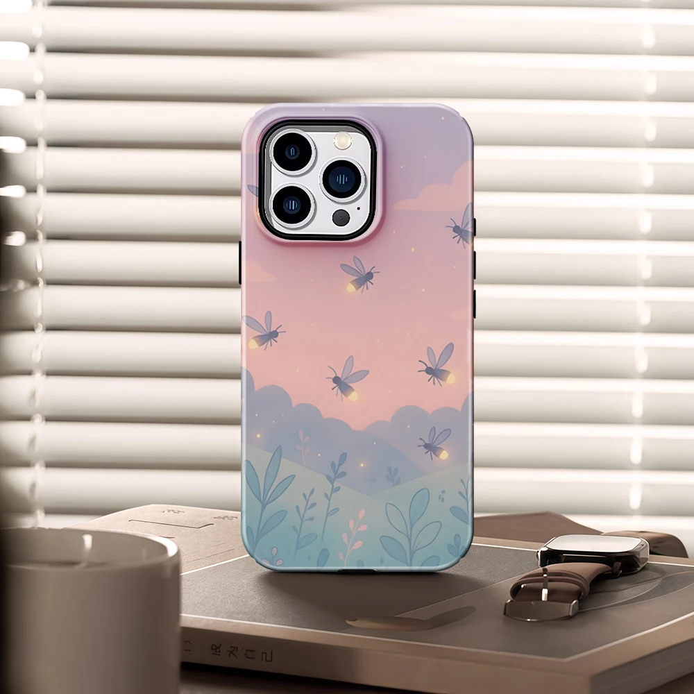KASEO Matte Bumper for Magsafe Case for IPhone 17 16 15 14 Plus 13 Pro Max Shockproof Hard PC Firefly Dusk Cover