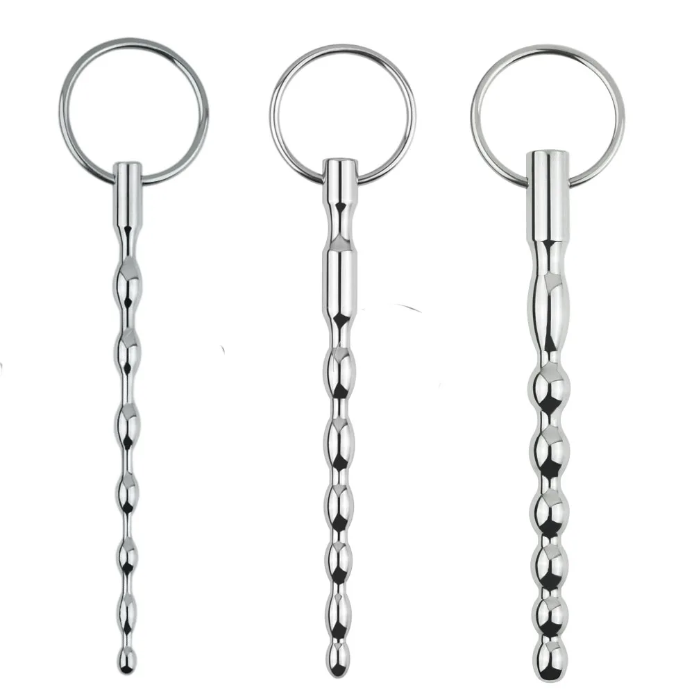 Male Stainless Steel Urethral Plug Urethral Dil Sounding Penis Plug Urethra Stimulate Dilator Masturbation Rod Sex Toys For Men