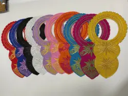 2024 Multi Color Lace Jabot Collar With Stones Embroidery Neckline DIY Sewing Clothes Fabric Accessories For African Garment