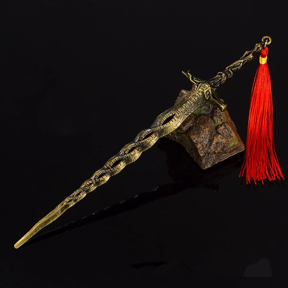 The Ring Game Wilcosplay Metal Weapon, Sacred Relic Sword, 1:6 Craft, Static Toy Model, Continent Chain Collection Ornements, 22cm