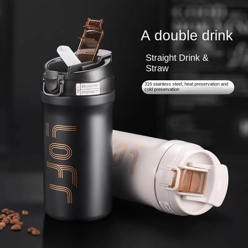 

Stainless steel coffee cups, vacuum flasks, water bottle with straw