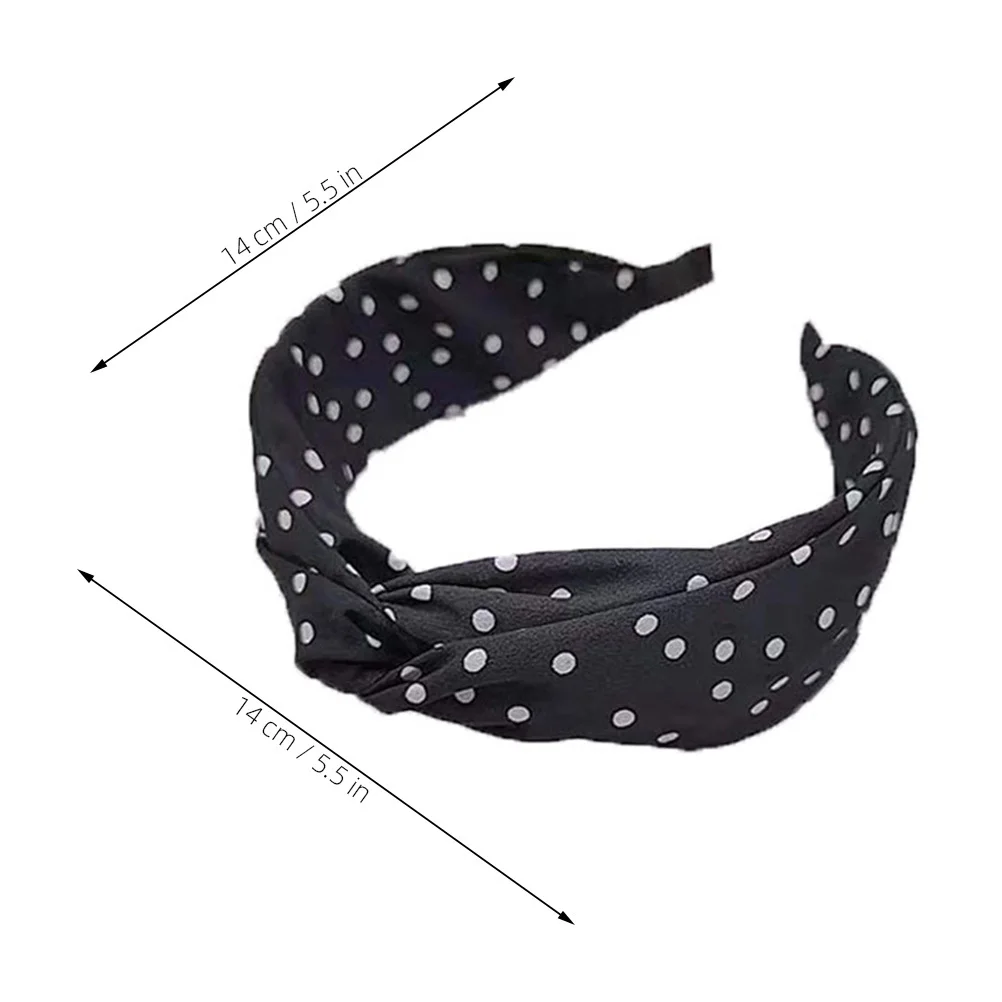 

Polka Dot Wide-Brimmed Headband Fabric Hair Hoop For Women Non-Slip Lightweight Party Wedding Holiday Gift Hair Styling