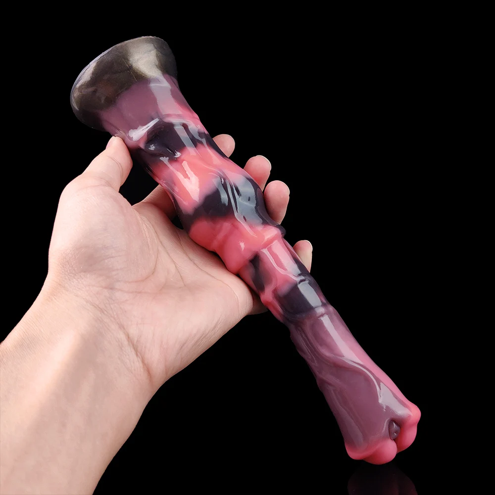 YOCY mainan seks 2 IN 1 simpul kuda Dildo 9.8 inci fantasi realistis kuda Penis Anal untuk pemula Fetish hewan Dildo untuk pria wanita