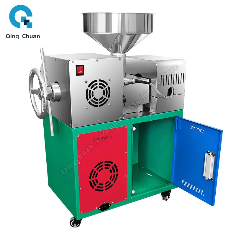 معدات معالجة بذور الزيت لضغط الزيت، ماكينة ضغط الزيت التجارية الصغيرة الذكية من الفولاذ المقاوم للصدأ