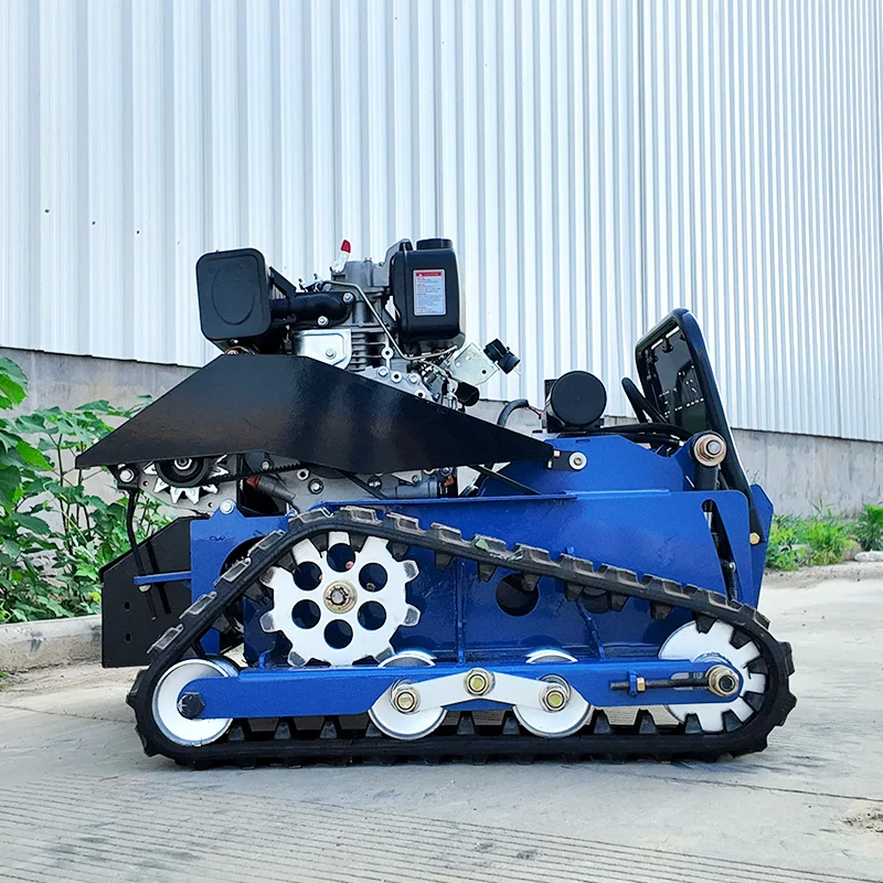 カスタマイズ可能な遠隔操作式芝刈り機クローラー、遠隔操作式果樹園芝生除草機、河川堤防斜面芝刈り機、荒地用