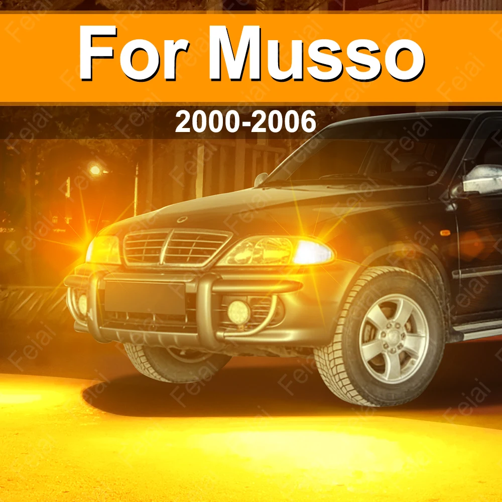 Luces LED de Señalización para SsangYong Musso FJ Sport, Accesorios, Bombilla Indicadora Ámbar 2000 2001 2002 2003 2004 2005 2006