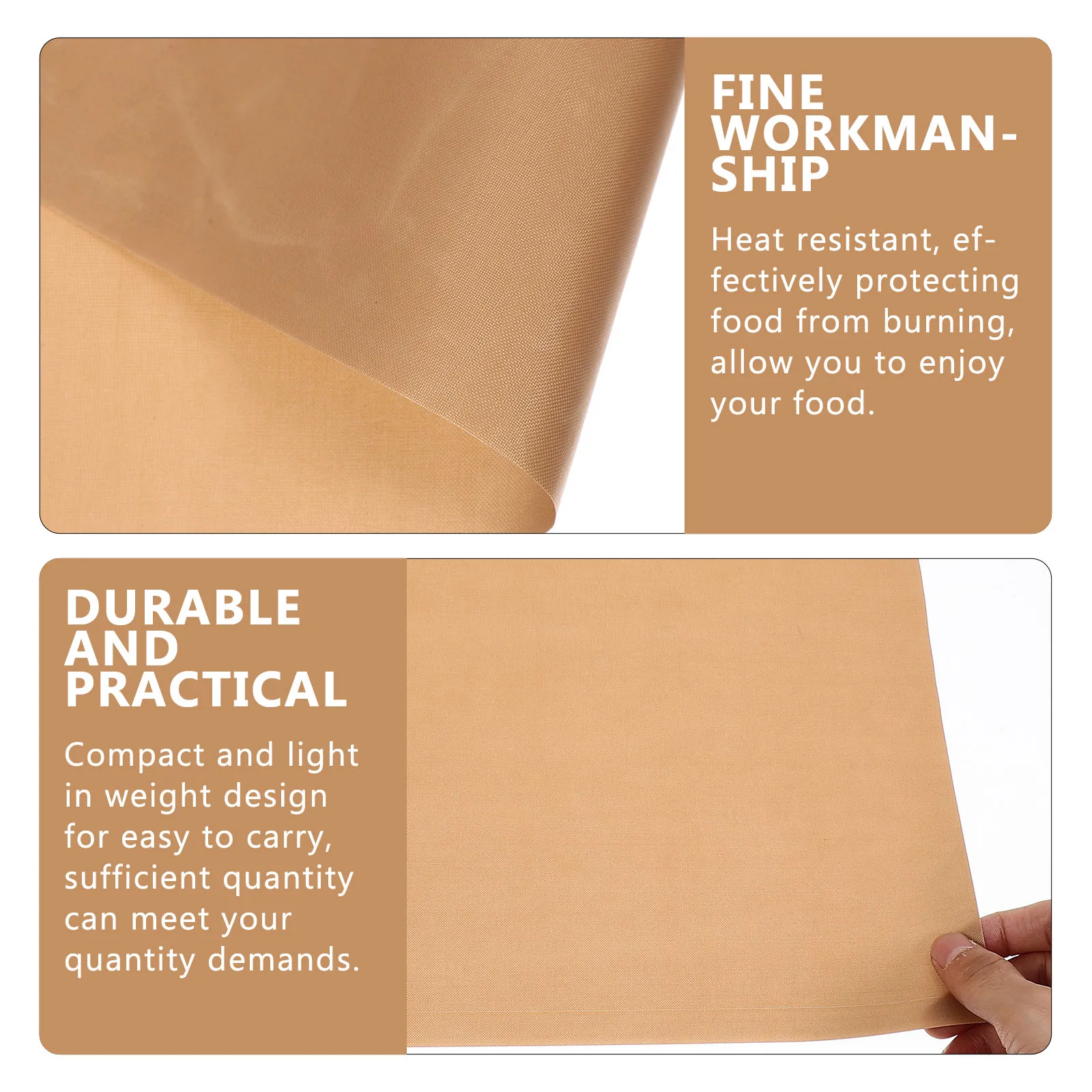 

4pcs Polymer Baking Pads Reusable Non-Stick Mats Lightweight Heat Resistant For Diy Clay Crafting Tools Durable Mat For