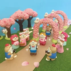 ZAKKA Creative Cherry Blossom Spring Day Series Scene Shooting Props Ins Miniature Resin Gift Kitty Cute Pets