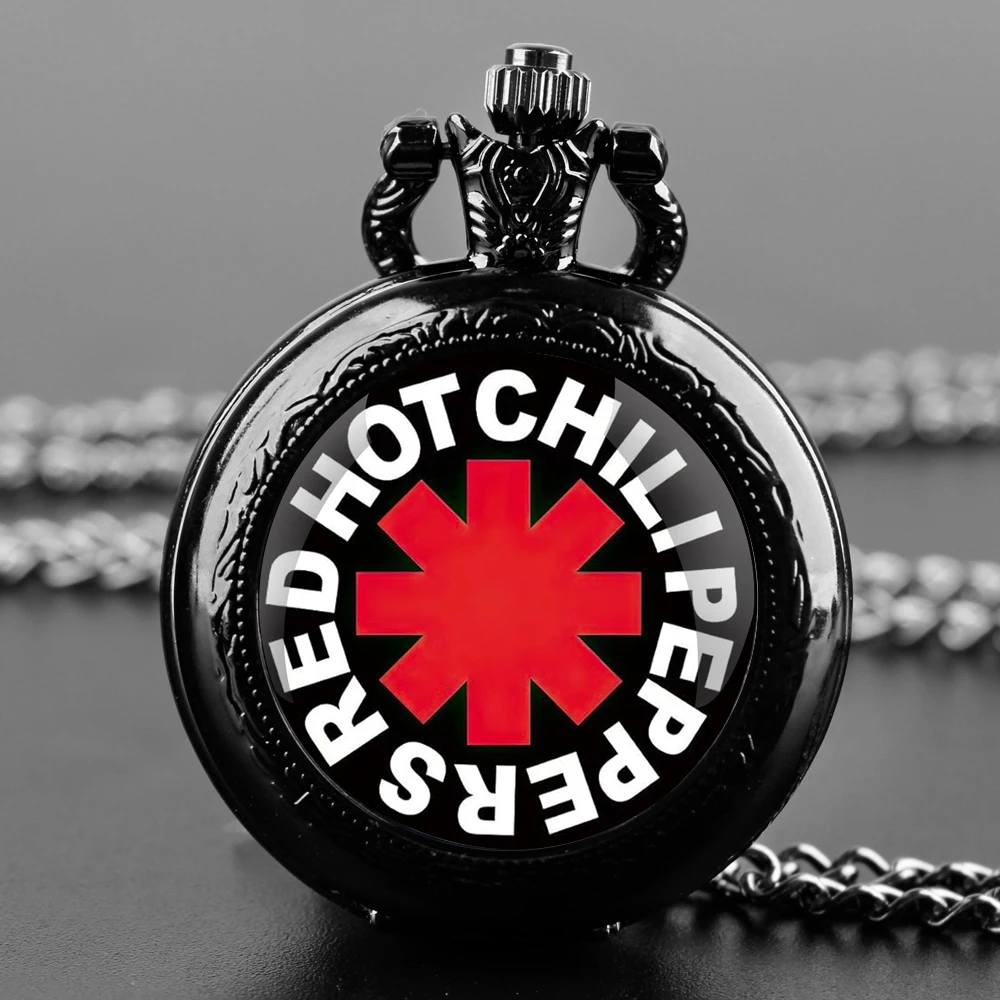 

Винтажные кварцевые карманные часы с логотипом группы Chili, модный кулон-подвеска на цепочке, ювелирное украшение, подарок, часы в стиле стимпанк для мужчин и женщин