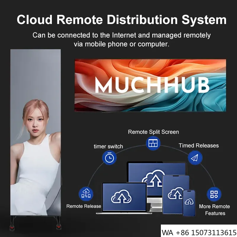 จอแสดงผล LED กลางแจ้ง P1.8 - จอวิดีโอโปสเตอร์ดิจิทัลอัจฉริยะแบบกำหนดเอง