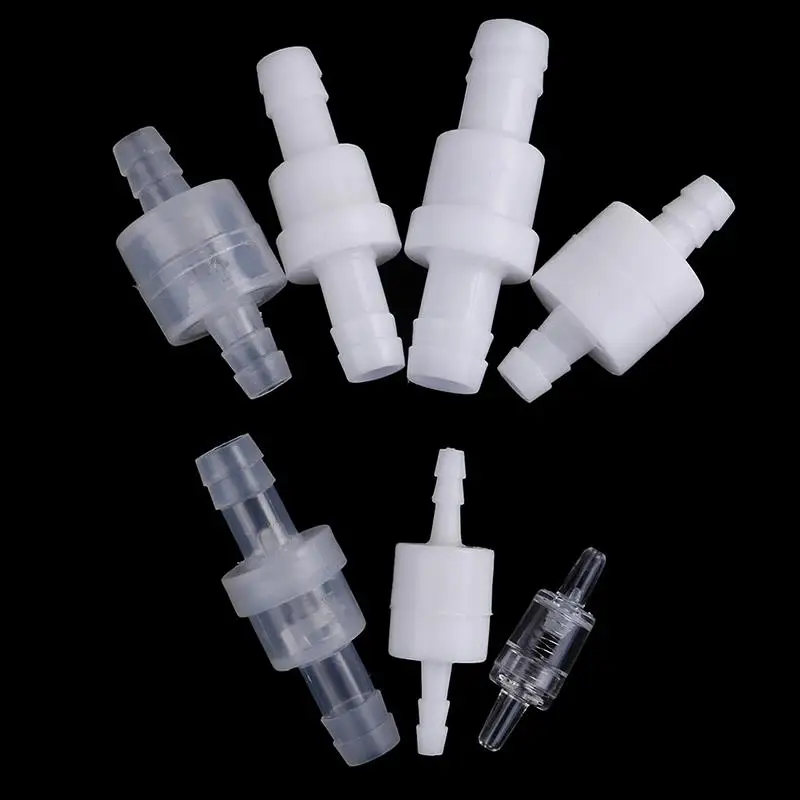 1Pcs 4 / 6 / 8 / 12mm Plastic One Way Inline Check Valve Gas Air Liquid Water Fluids Valve for water petrol diesel oils or other