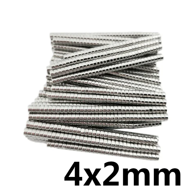 Imanes redondos pequeños de 4x2 mm, 4 mm x 2 mm, para refrigeradores domésticos, oficinas, bricolaje, 4*2 mm, 4x2