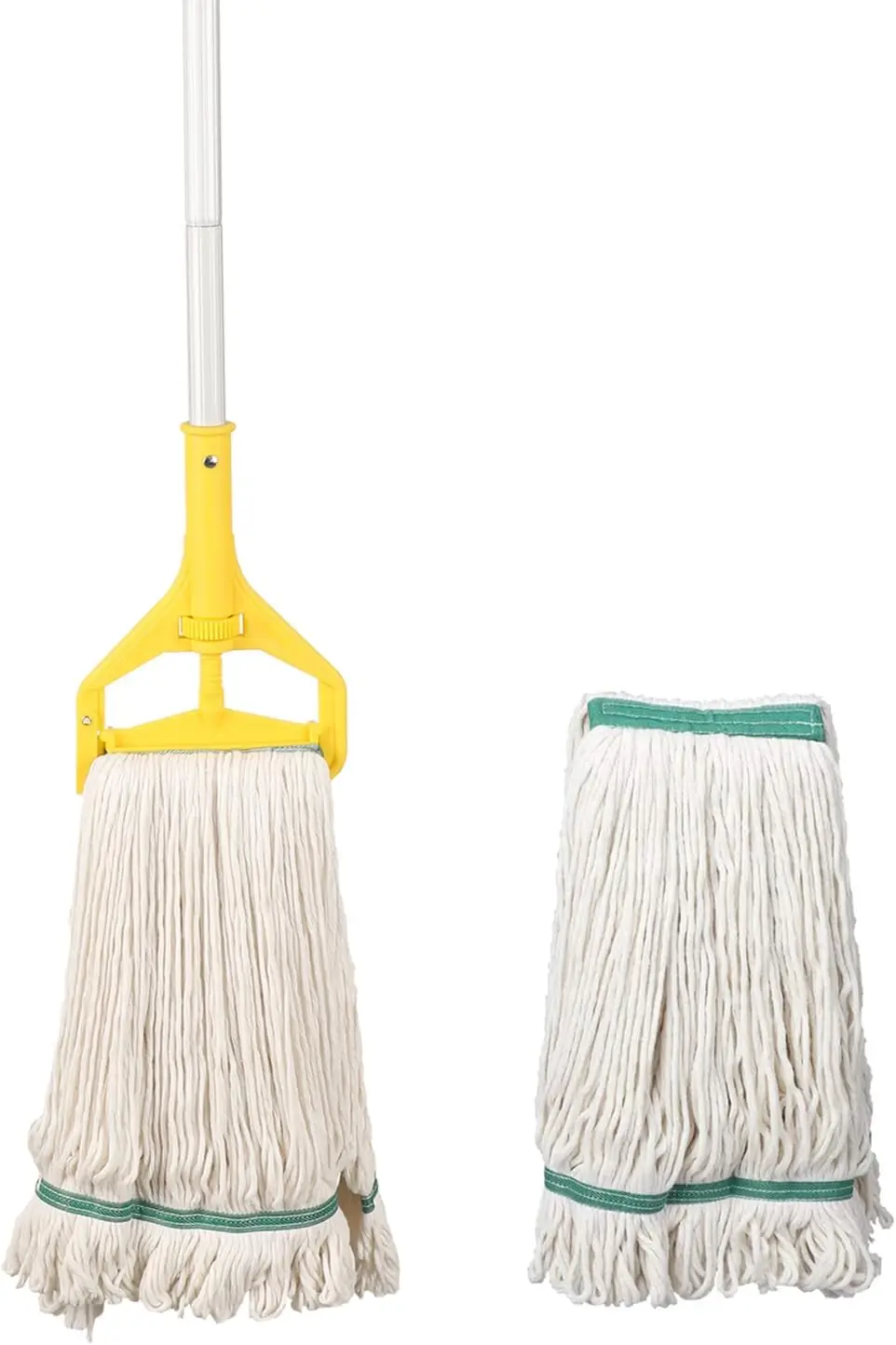 

Heavy Duty Loop-End String Mop with Extra Head, 59 Inch Handle for Commercial and Home Floor Cleaning