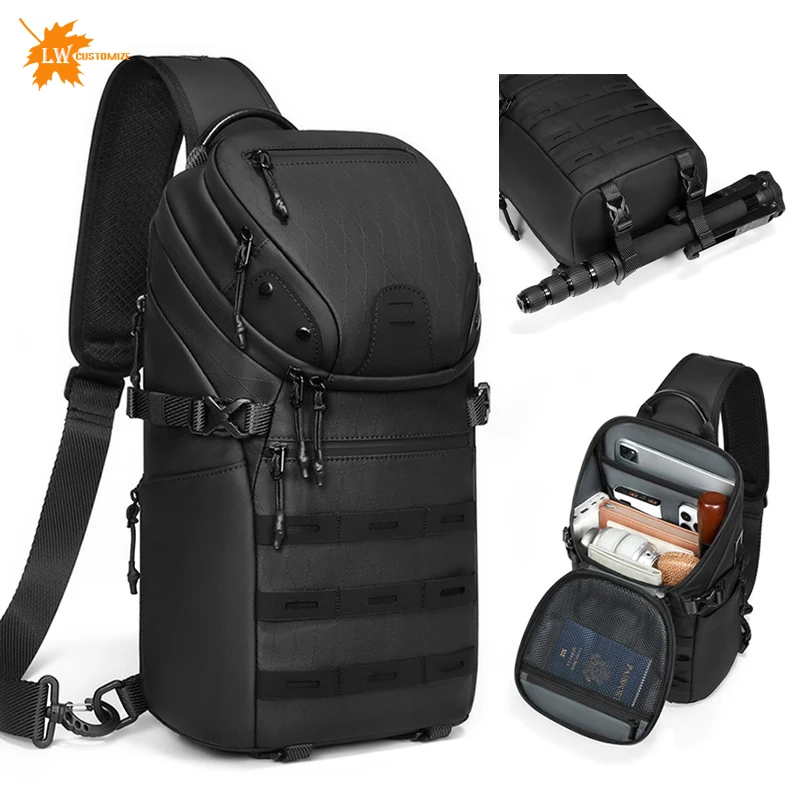

Men's Chest Bag Tactical Shoulder Bag Outdoor Sports Waterproof Crossbody Bag Large Capacity Casual Men's Backpack