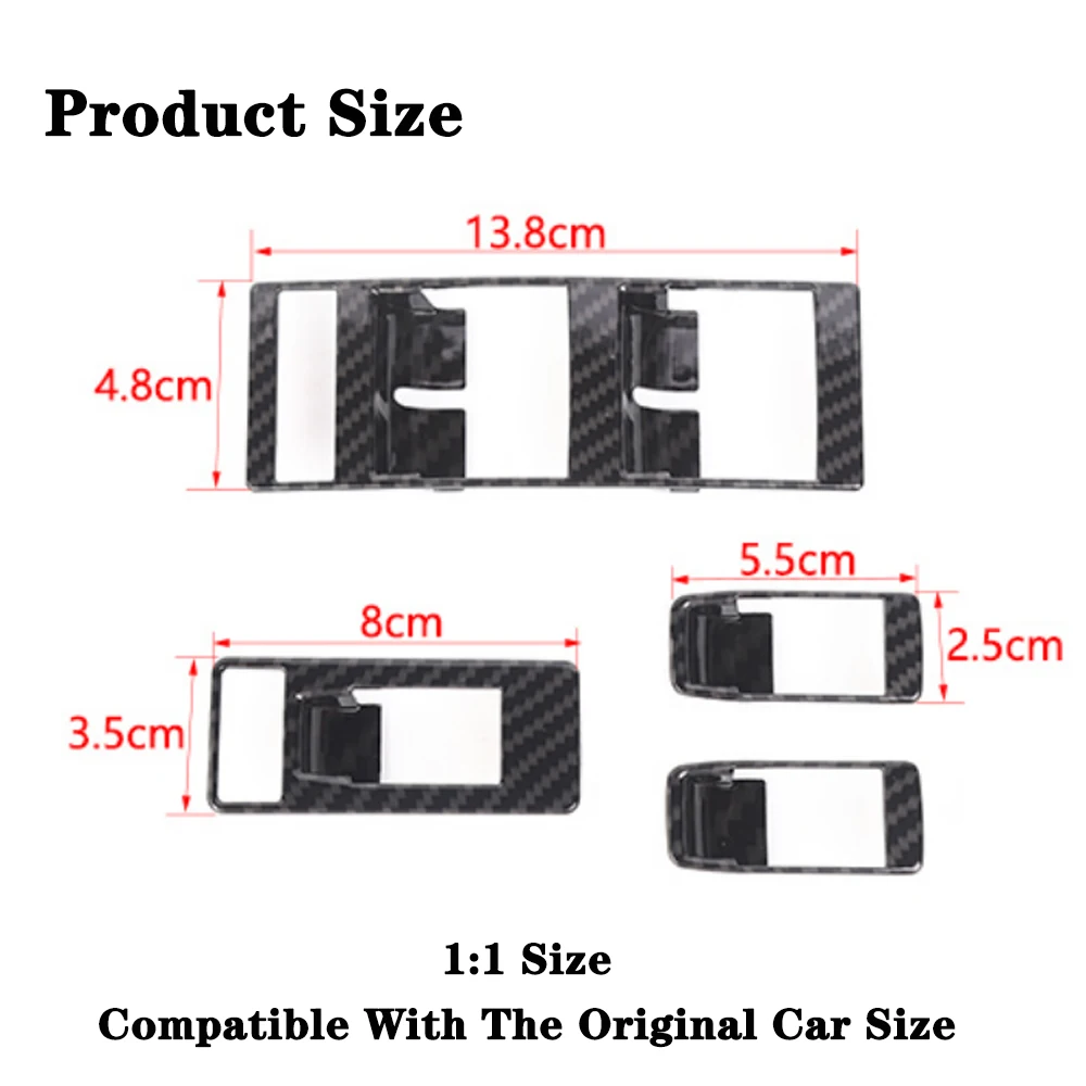 Car Window Lift Button Cover Trim for Jeep Patriot 2011-2016 Compass 2008-2016 Grand Commander 2006-2010 Interior Accessories