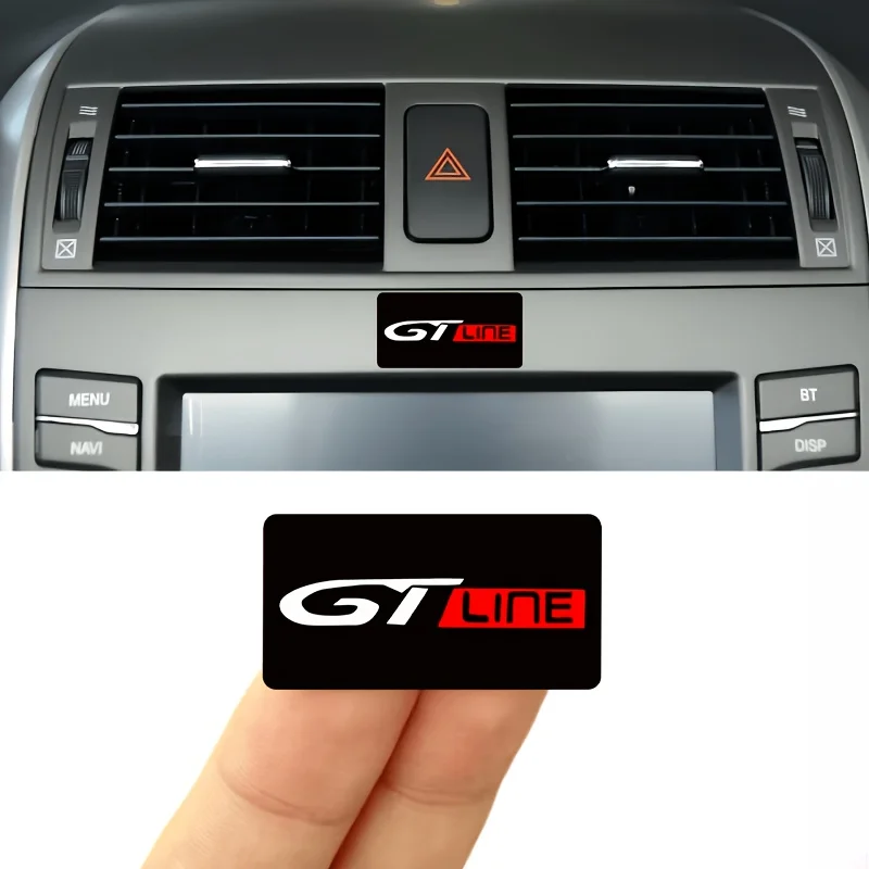 Autocollants en vinyle avec logo GT LINE Sport pour voiture, décalcomanies décoratives pour l'intérieur des aérateurs de voiture, pour tous les véhicules