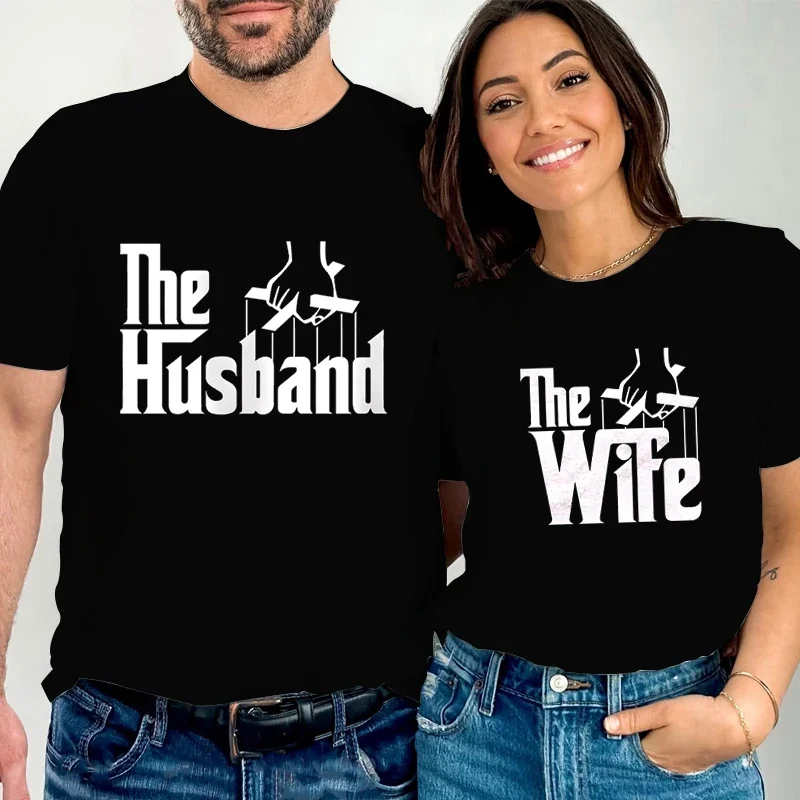 

cc Pattern Men Women Matching Couple T-Shirt New Love Couple Funny Short Sleeve Round Neck Tops Lovers Tees