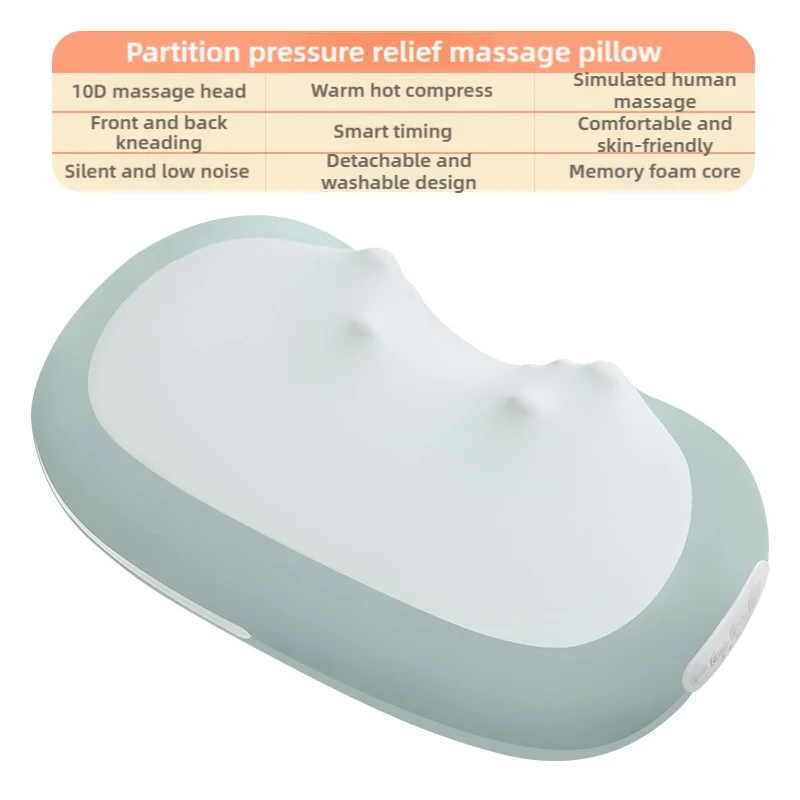 Smart Library Cervical Neck Support Massage Pillow Relief For Neck Back Pain Improved Sleep Quality Sleep Pillows