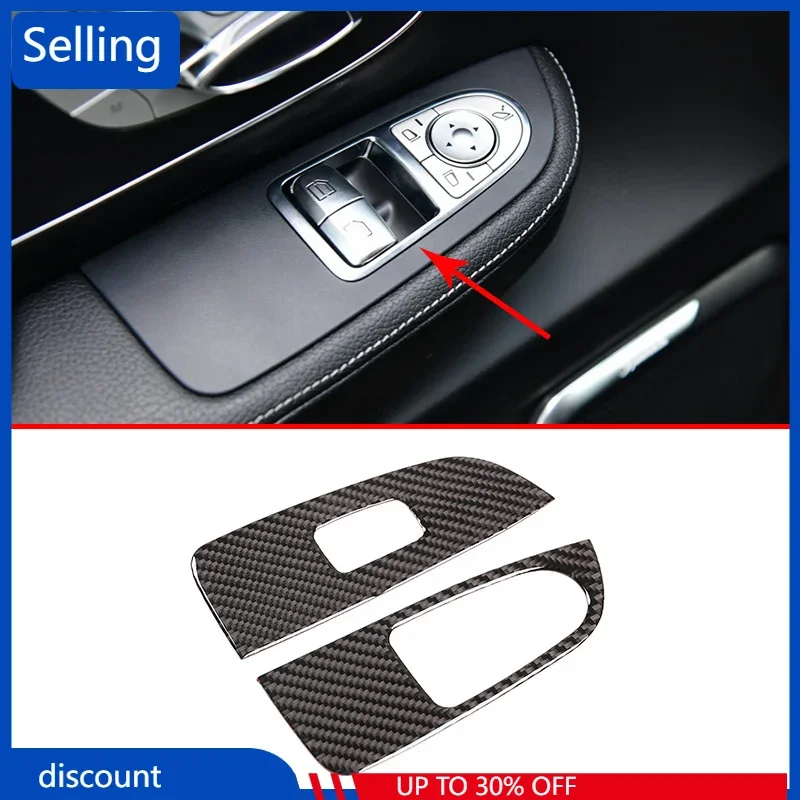 2-Piece Set Of Real Carbon Fiber (Soft) For Benz V-class (15-20) Glass Lift Frame fast ship