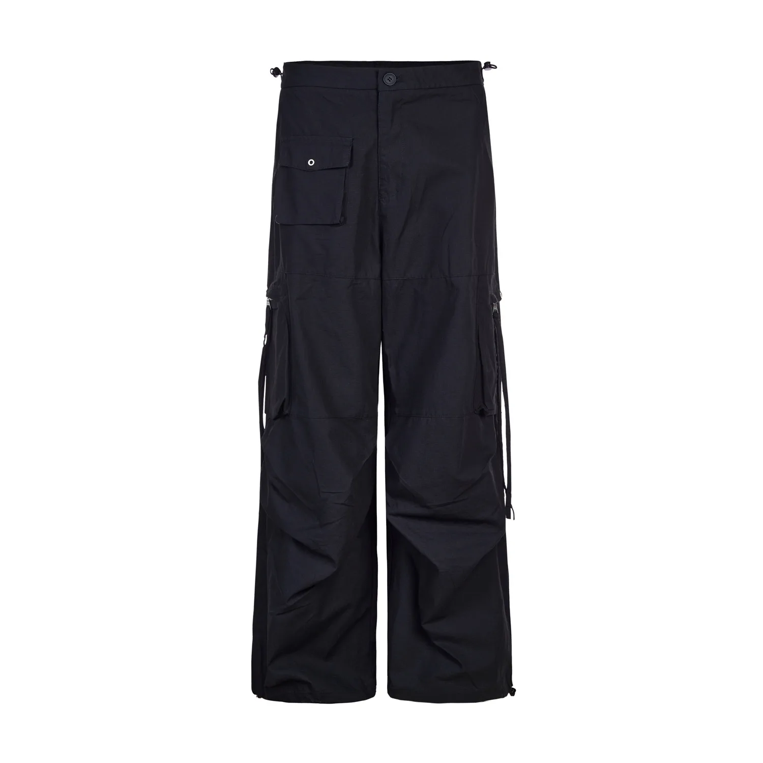 MADE EXTREME Functional Genderless Simple Straight Micro-Tie Casual Pants