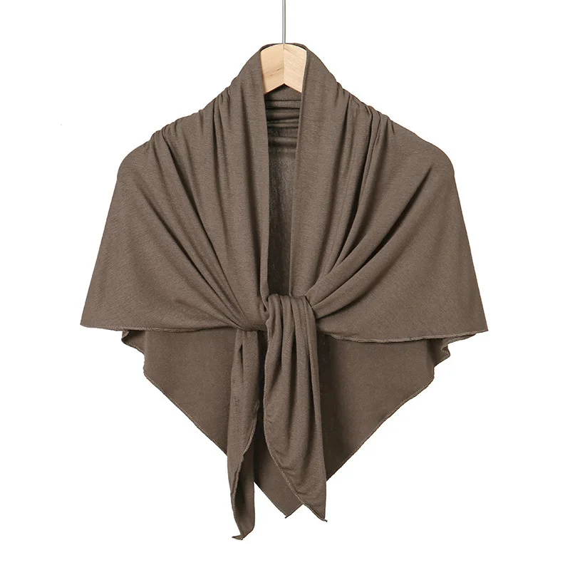 

135cm offre spéciale Modal Jersey Hijab Triangle écharpe femme musulman Hijab châles dames enveloppes douces couleur