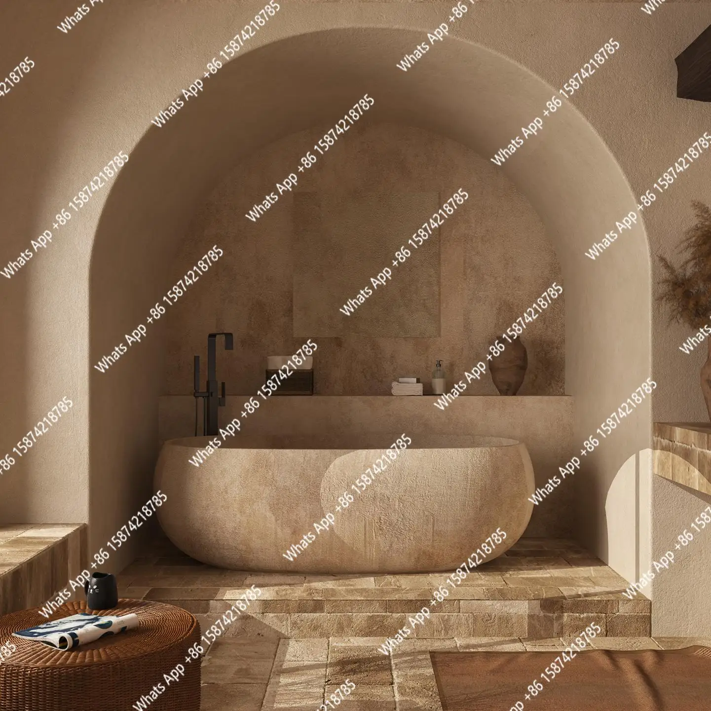 J Retro Oval Bathtub, Compact Freestanding Soaking Tub For Every Space, Heat Retention & Easy Clean, Body Contour, Customizable