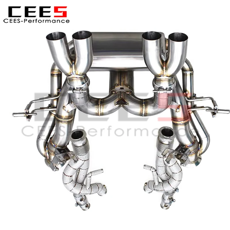 

cees Catback Exhaust with Downpipe for 2023-2025 Lamborghini Revuelto 6.5L V12 Stainless Steel Exhaust Pipe Muffler Valve System