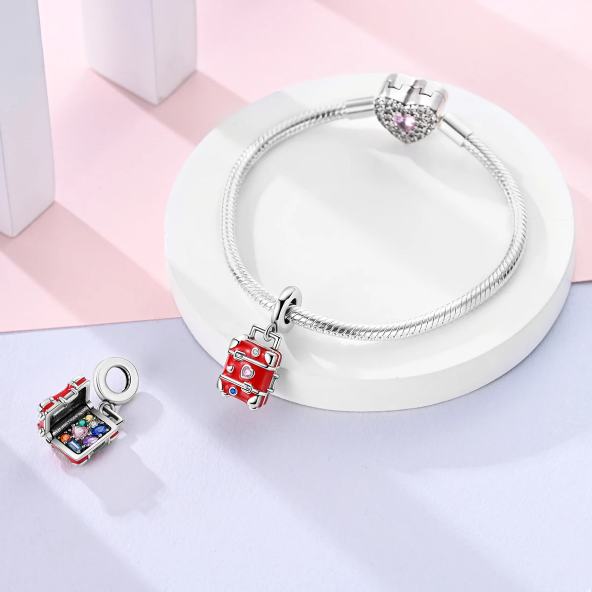 925 Silver Plated Fashion Charms For Beads Bracelet DIY Star Rose Frog Pendants Woman Jewelry