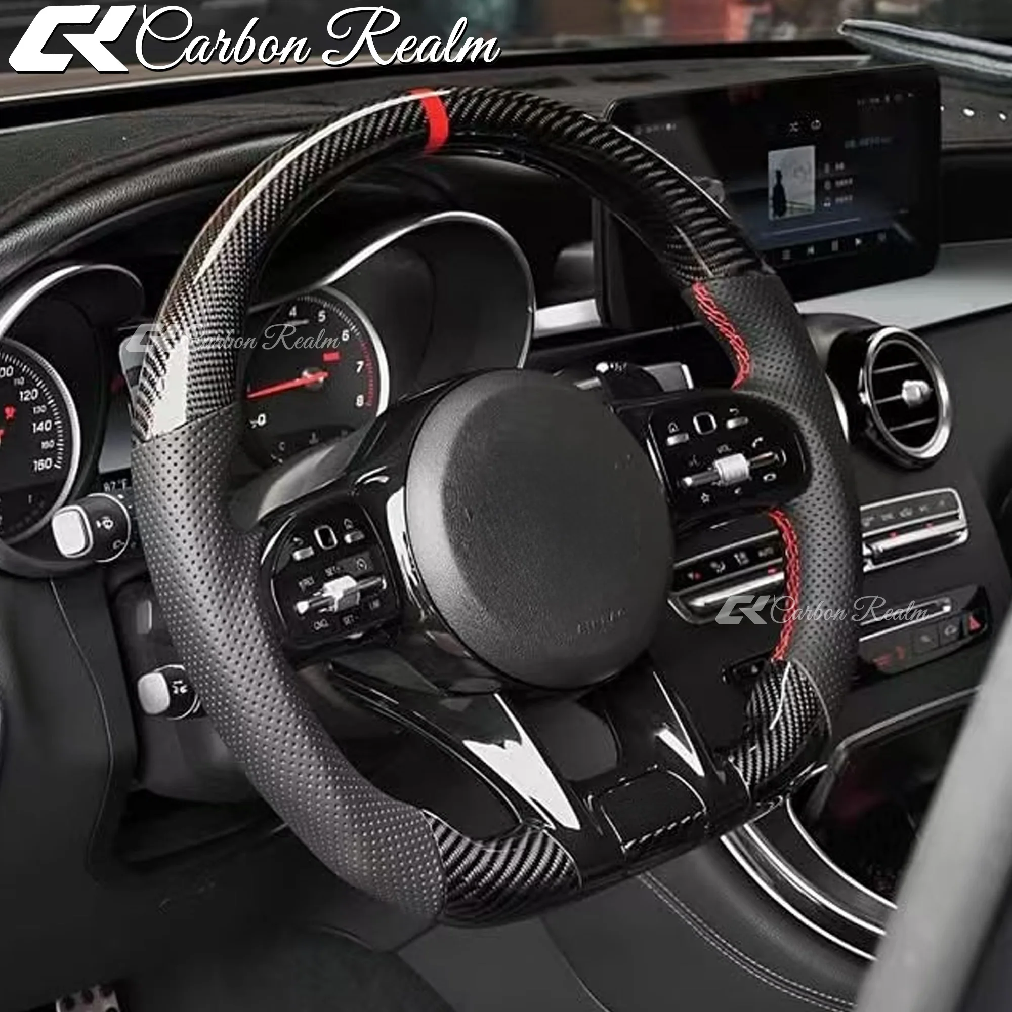 

Руль из настоящего карбона для Mercedes Benz AMG GT C63 S63 C300 C260 SL63 CLA45 G63 W211 W205 W213 W219 A45 GLE GLS 2019+
