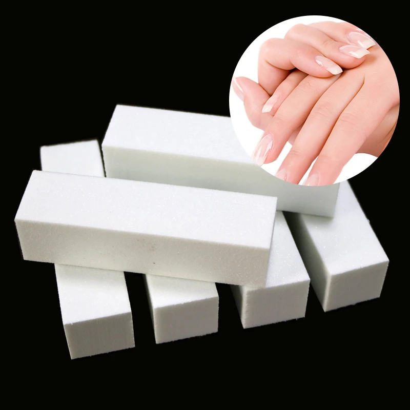 5/10/20PCS Buffing Sanding Files Block Pedicure Manicure Care Nail Art Buffer Polish White Nail File Nail Art Tips Pedicure