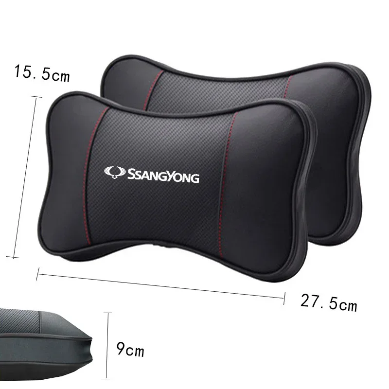 1 قطعة مسند الرأس بالمقعد السيارة شعار السيارات وسادة الرقبة ل سانج يونج موسو كوراندو ريكستون توريس كيرون اكسسوارات السيارات الداخلية #6