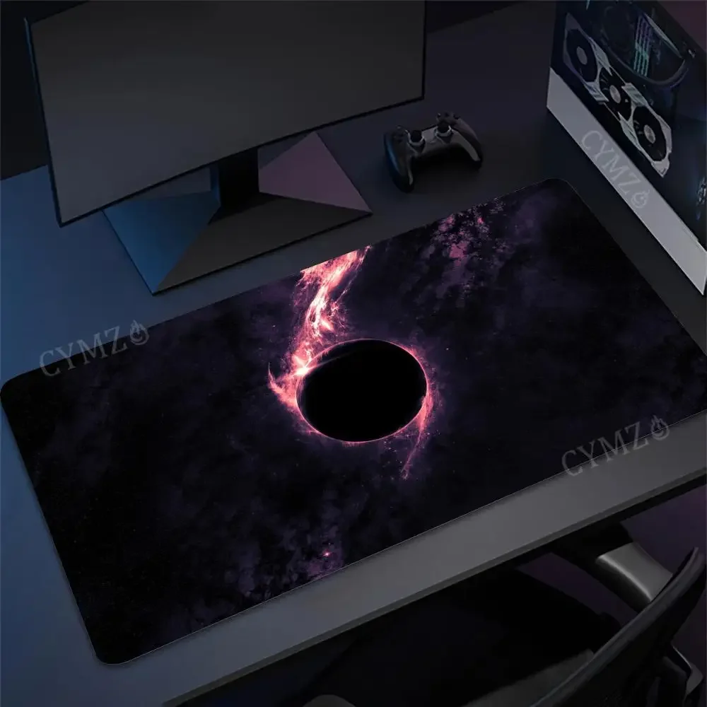 Podkładka pod mysz z motywem czarnego dziura, mata na biurko, podkładki gamingowe, gumowa, antypoślizgowa, wytrzymała, wodoodporna, akcesoria PC, podkładki pod klawiaturę i mysz, dywanik