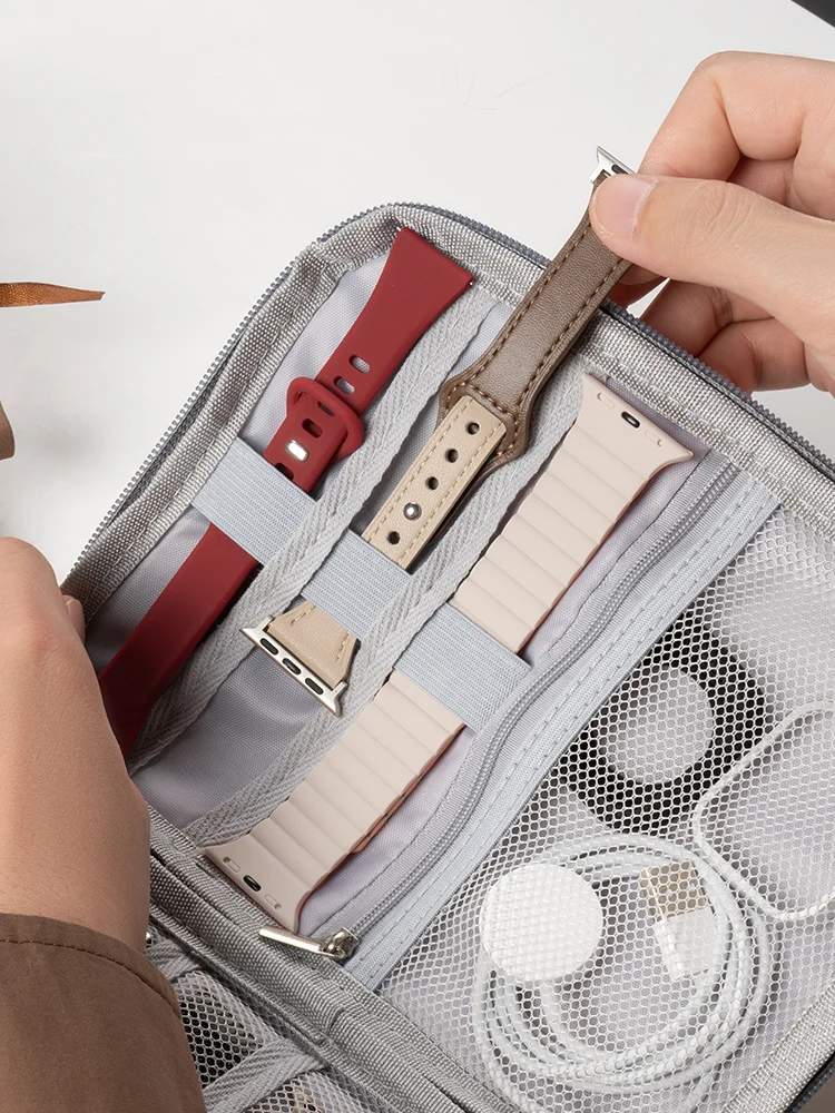 حقيبة أربطة تنظيم محمولة لأجهزة Apple-Samsung-Amazfit-huawei-xiaomi SmartWatch حامل تخزين وحامل الساعات وصناديق الملحقات #3