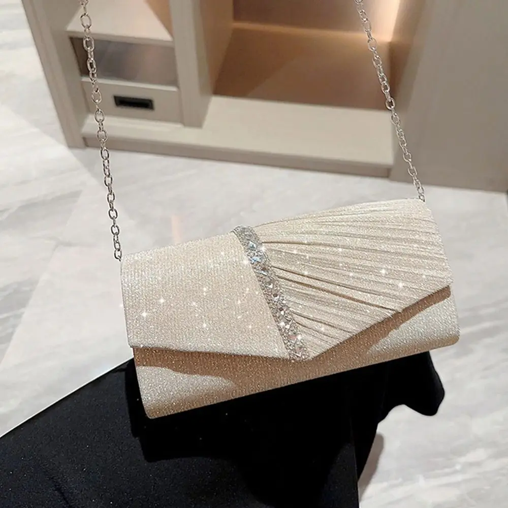 Fashion Ladies Luxury Sequins Clutches Evening Bags Glitter Banquet Handbags Women Chain Shoulder Bag Dinner Bag Wedding Party