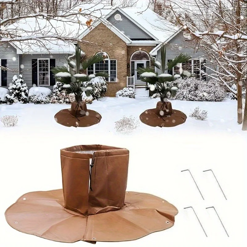 Winter Plant Protection Cover Bubble Wrap Cover With Ground Anchors Plant Root Frost Protection Cover Tree Root Insulation Bag