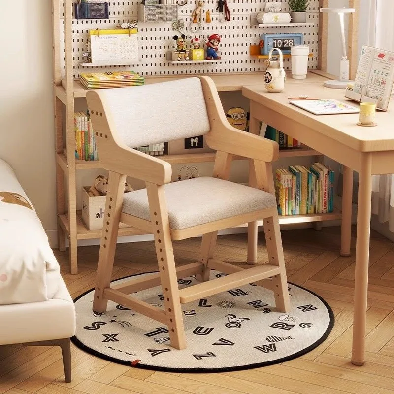 

chair Children's corrective sitting position Writing chair Students can lift and adjust the backrest seat Household desk chair