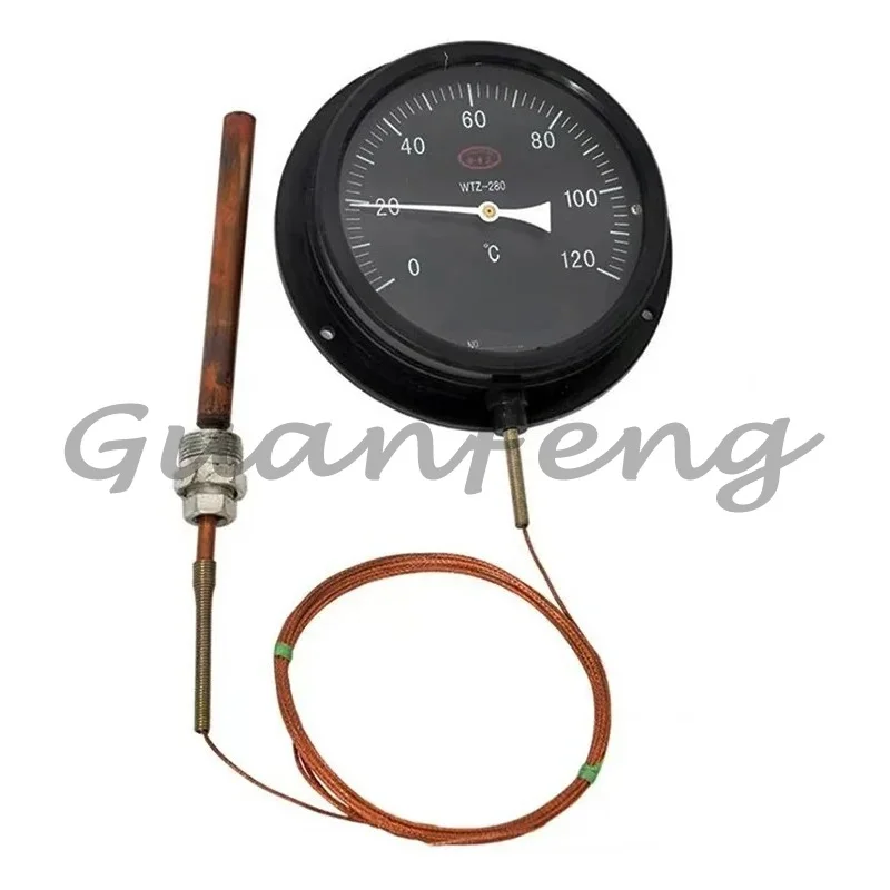 Pressure Type WTZ-280 Mechanical Thermometer For Industrial Boilers To Measure Water And Oil Temperature