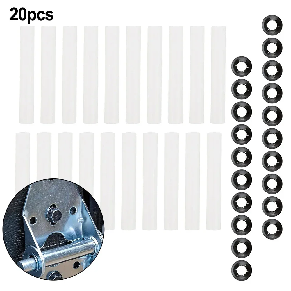 20Pcs Garage Door Hinge Quiet Roller Sleeves With Nuts Work With Most Hinges And Fit Tightly On The Roller Stems Hardware