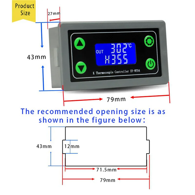 FAST-2X XY-WT04-W WIFI جهاز التحكم الرقمي في درجة الحرارة عن بعد K الحرارية جهاز التحكم في درجة الحرارة العالية -99-999 درجة