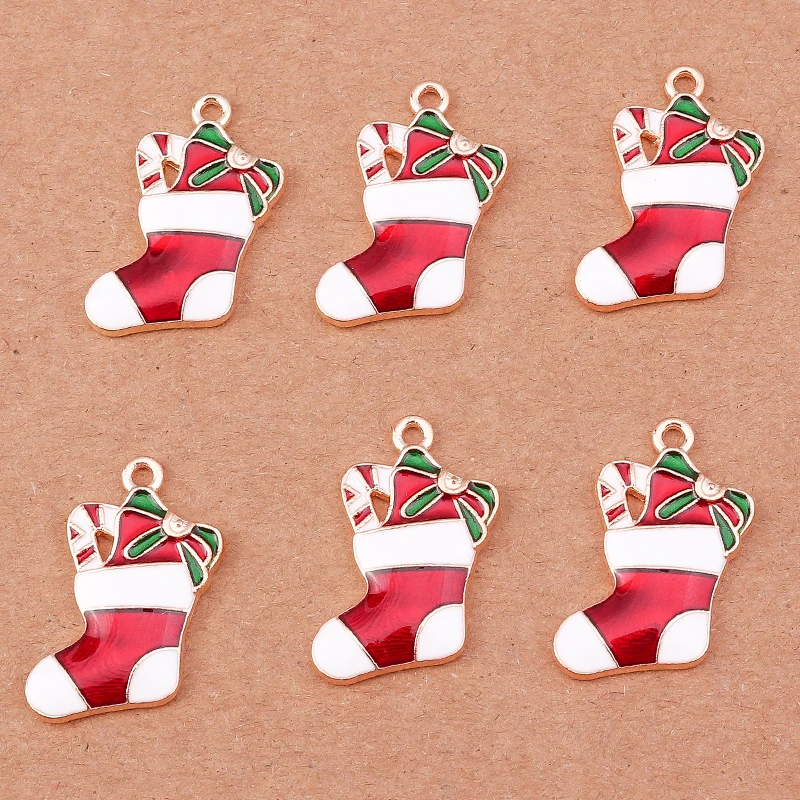 10 Stück niedliche Emaille-Schneeflocken-Anhänger für Ohrringe, Halsketten, DIY-Armbänder, Weihnachtsschmuckherstellung, Zubehör – Detail 20