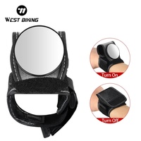 WEST BIKING Bicycle Mirrors Wrist HD Mirror Rearview Wristband Motorbike Handlebar Reflector Wristband Mirror Riding Equipment