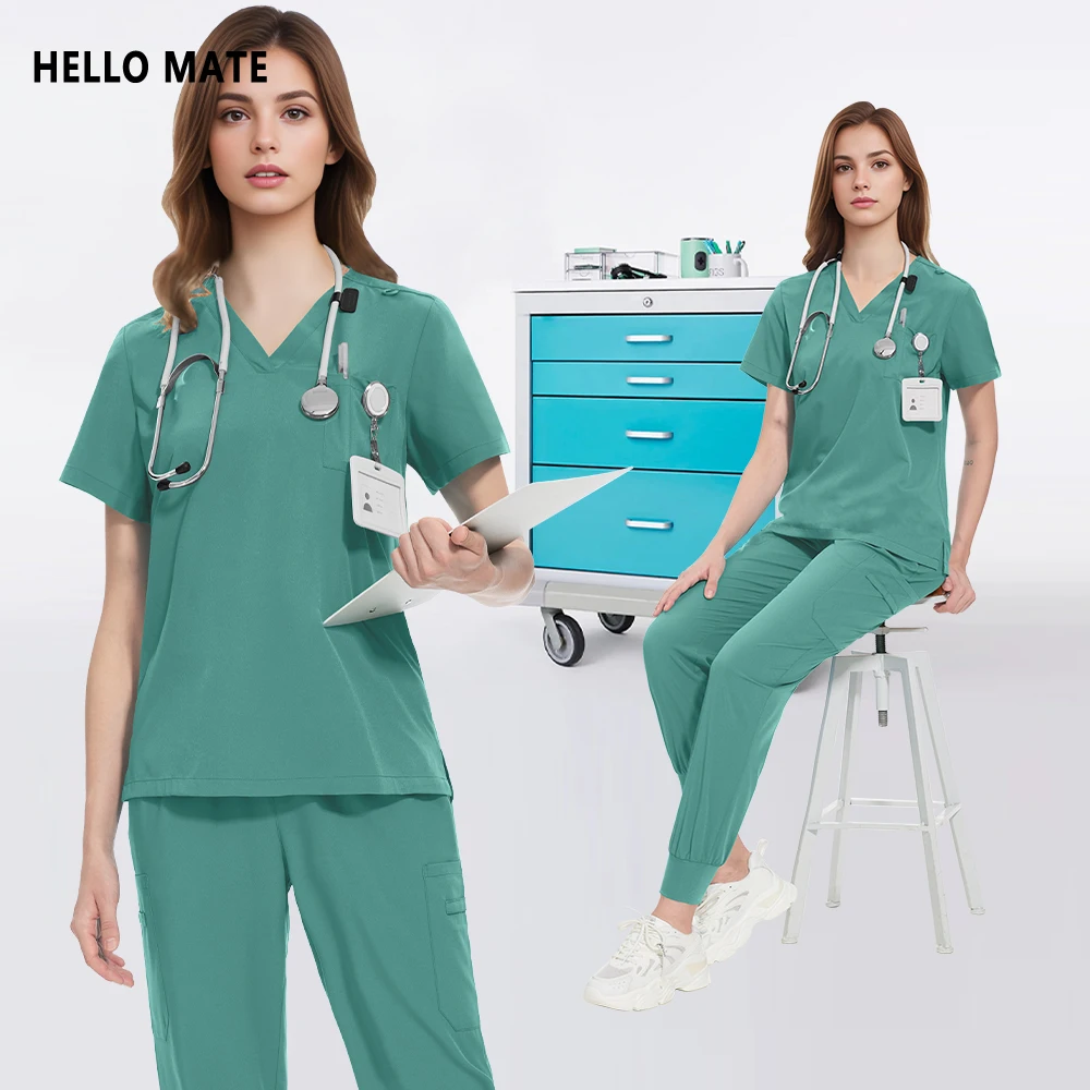 MultilColors ผู้หญิงชุดขัดทางการแพทย์ศัลยกรรมชุดโรงพยาบาล Lab Workwear ความงามเสื้อผ้าทํางานพยาบาลอุปกรณ์เสริมชุดทันตกรรม