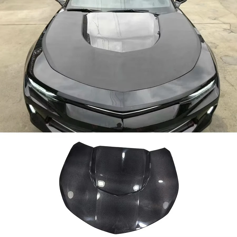 

Передний капот из настоящего углеродного волокна для ChevroletS Camaro 2016-2019 ZL1, передняя крышка капота двигателя, обвес