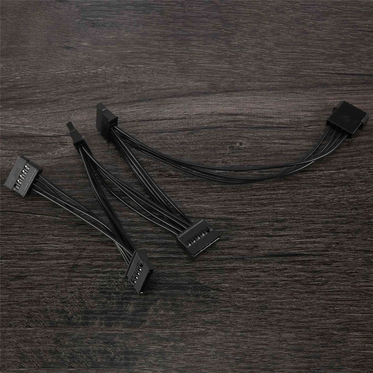 RISEN 4Pin IDE to 5-Port Power Supply Cable 4Pin Molex to Multi SATA Port 18AWG Wire Power Cord For Hard Drive HDD SSD PC